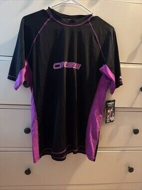 Cressi Women’s Rashguard Swim Shirt Black Pink SPF 50+ XXL Tag Damaged